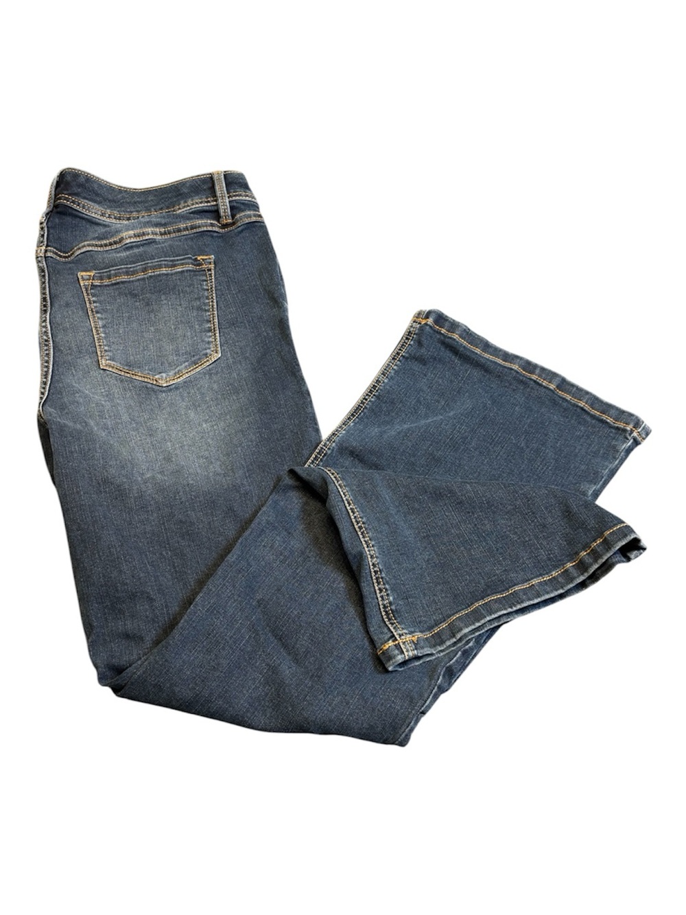 Torrid Luxe Slim Bootcut Jeans 16S Short Dark Wash Mid Rise Stretch EUC
